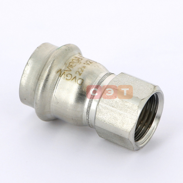 Муфта с ВР  22 х   1/2" нержавеющая сталь (Sanpress Inox) серия 2312